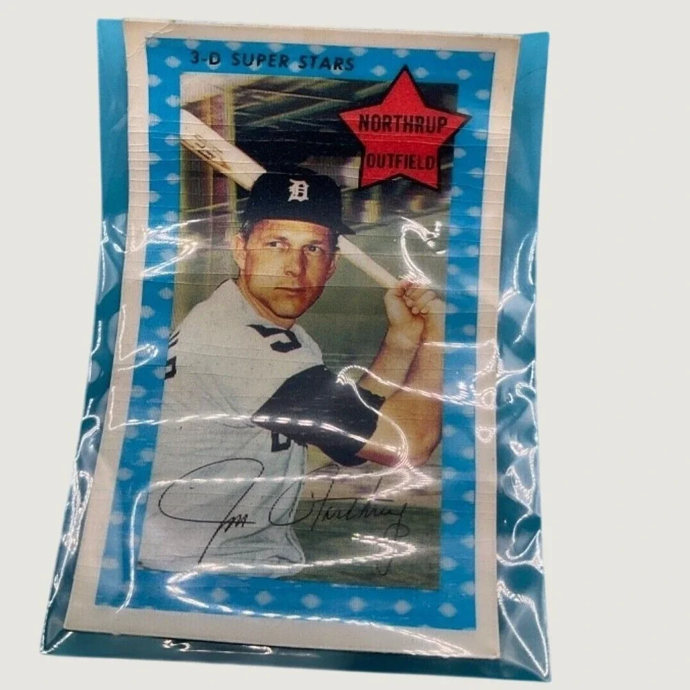 Kellogg's Jim Northrup Baseball Card Detroit Tigers Blue 3-D Super Stars 1970